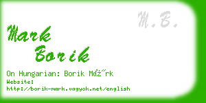 mark borik business card